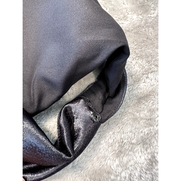 Anne Klein Vintage Black Satin Sleeveless Ruched Cocktail Dress Womens Size 8 - Picture 9 of 9